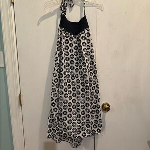 Mata Traders Black and White Midi Dress